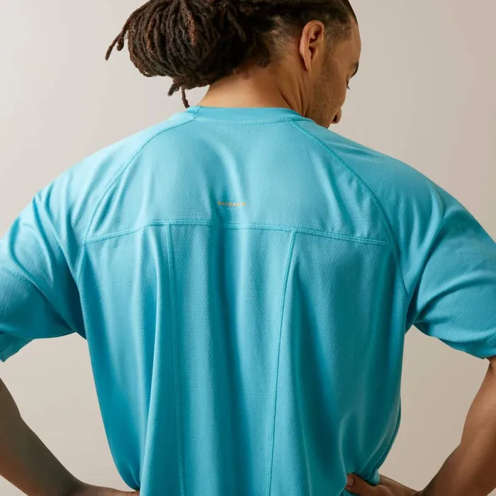 Rebar Heat Fighter TShirt Maui Blue Men Ariat TShirts and Polos Rebar Heat Fighter TShirt Maui Blue Men Ariat TShirts and Polos