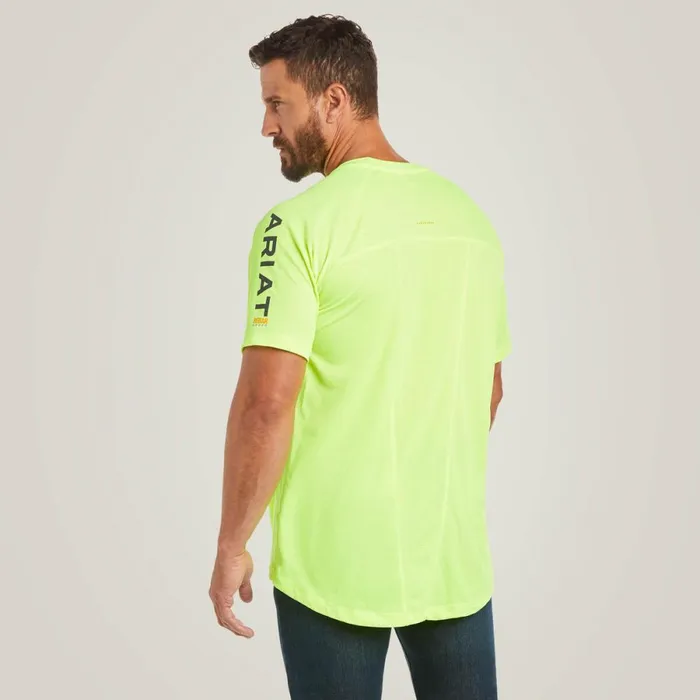 Rebar Heat Fighter TShirt Neon Lime Men Ariat TShirts and Polos Rebar Heat Fighter TShirt Neon Lime Men Ariat TShirts and Polos