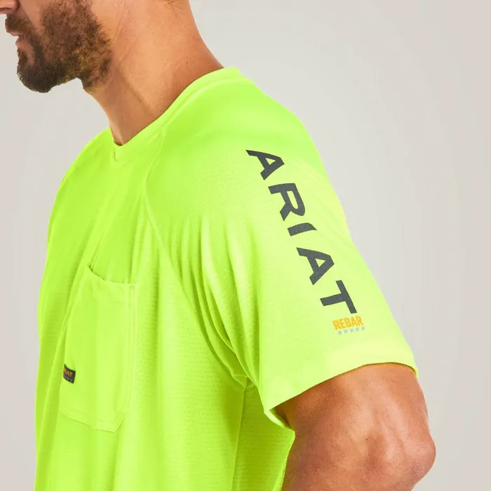 Rebar Heat Fighter TShirt Neon Lime Men Ariat TShirts and Polos Rebar Heat Fighter TShirt Neon Lime Men Ariat TShirts and Polos