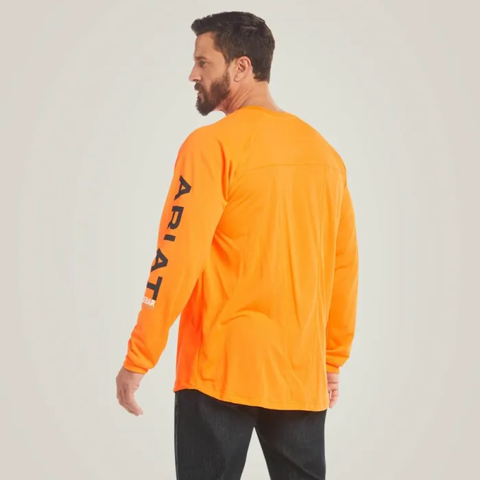 Rebar Heat Fighter TShirt Neon Orange Men Ariat TShirts and Polos Rebar Heat Fighter TShirt Neon Orange Men Ariat TShirts and Polos