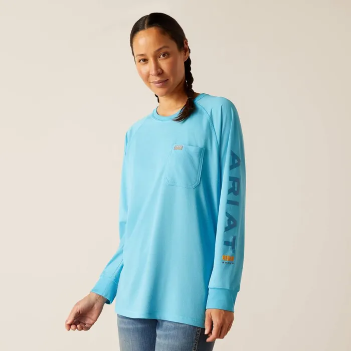 Rebar Heat Fighter TShirt Norse Bluemeadowbrook Women Ariat TShirts and Tops