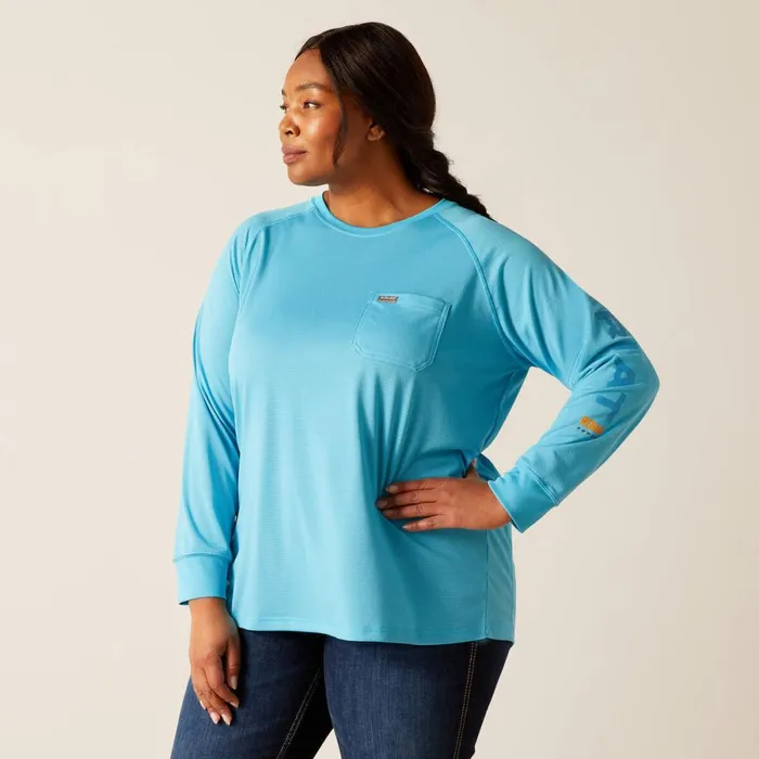 Rebar Heat Fighter TShirt Norse Bluemeadowbrook Women Ariat TShirts and Tops Rebar Heat Fighter TShirt Norse Bluemeadowbrook Women Ariat TShirts and Tops
