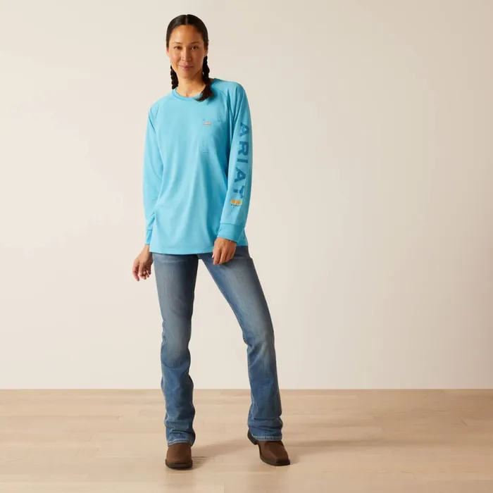 Rebar Heat Fighter TShirt Norse Bluemeadowbrook Women Ariat TShirts and Tops Rebar Heat Fighter TShirt Norse Bluemeadowbrook Women Ariat TShirts and Tops