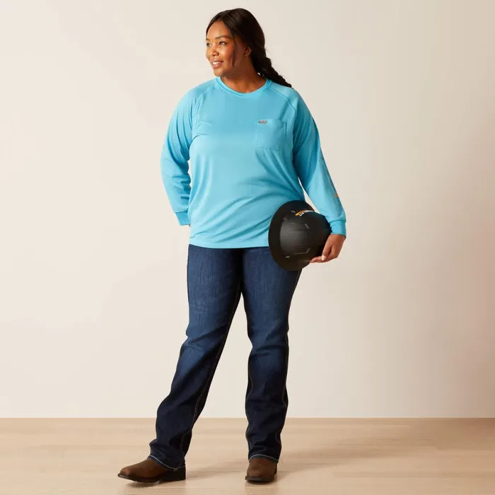 Rebar Heat Fighter TShirt Norse Bluemeadowbrook Women Ariat TShirts and Tops Rebar Heat Fighter TShirt Norse Bluemeadowbrook Women Ariat TShirts and Tops