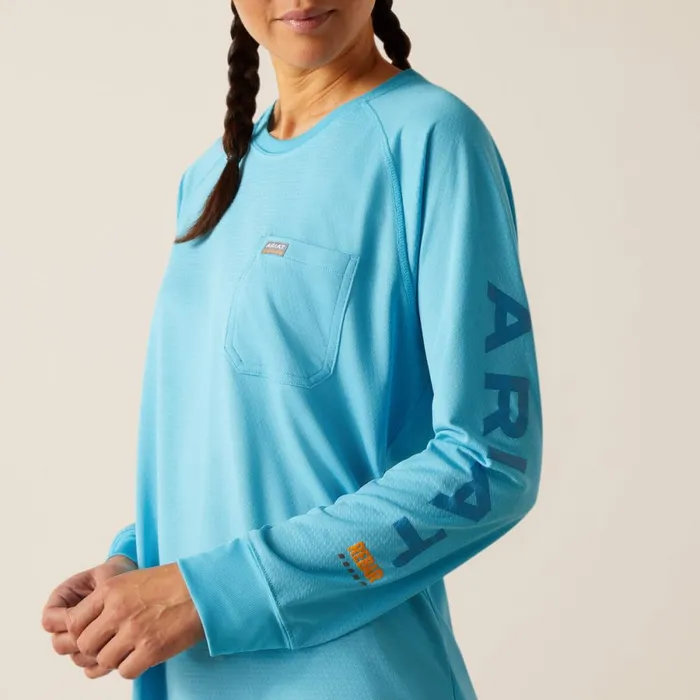Rebar Heat Fighter TShirt Norse Bluemeadowbrook Women Ariat TShirts and Tops Rebar Heat Fighter TShirt Norse Bluemeadowbrook Women Ariat TShirts and Tops