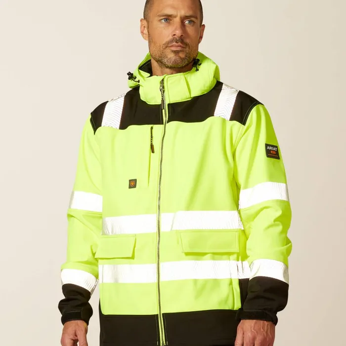 Rebar HiVis Softshell Jacket Hivis Yellow Men Ariat Workwear Rebar HiVis Softshell Jacket Hivis Yellow Men Ariat Workwear