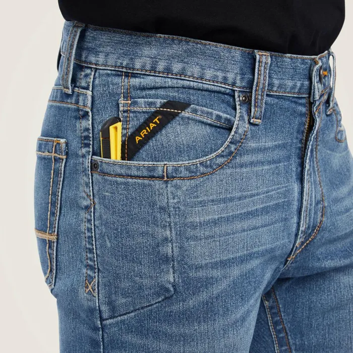 Rebar M4 Low Rise DuraStretch Edge Boot Cut Jean Ventura Men Ariat Denim Rebar M4 Low Rise DuraStretch Edge Boot Cut Jean Ventura Men Ariat Denim