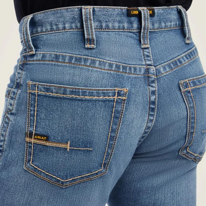 Rebar M4 Low Rise DuraStretch Edge Boot Cut Jean Ventura Men Ariat Denim Rebar M4 Low Rise DuraStretch Edge Boot Cut Jean Ventura Men Ariat Denim