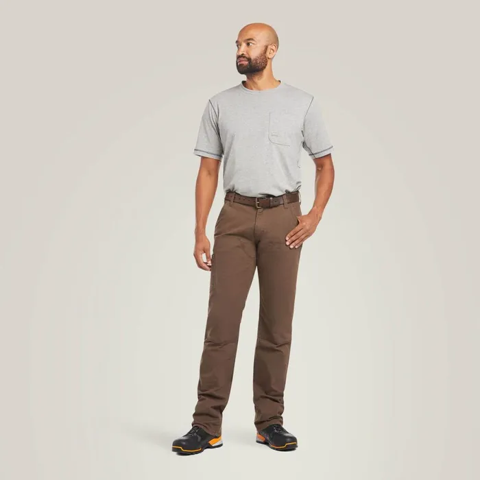 Rebar M4 Low Rise DuraStretch Made Tough Double Front Stackable Straight Leg Pant Wren Men Ariat Pants and Shorts Rebar M4 Low Rise DuraStretch Made Tough Double Front Stackable Straight Leg Pant Wren Men Ariat Pants and Shorts