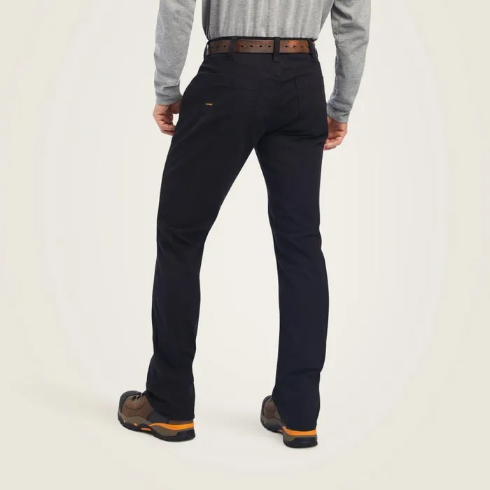 Rebar M4 Low Rise DuraStretch Made Tough Stackable Straight Leg Pant Black Men Ariat Pants and Shorts