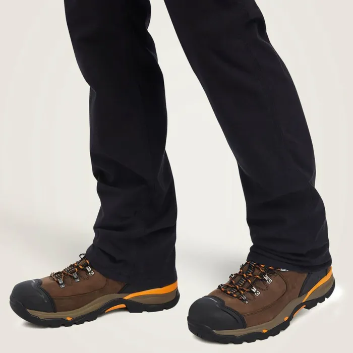 Rebar M4 Low Rise DuraStretch Made Tough Stackable Straight Leg Pant Black Men Ariat Pants and Shorts