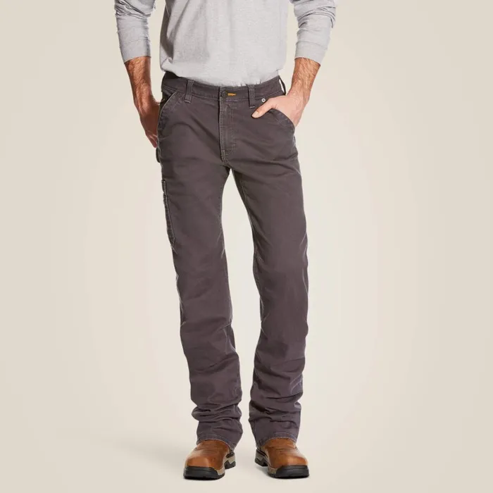 Rebar M4 Relaxed DuraStretch Washed Twill Dungaree Boot Cut Pant Rebar Grey Men Ariat Pants and Shorts Rebar M4 Relaxed DuraStretch Washed Twill Dungaree Boot Cut Pant Rebar Grey Men Ariat Pants and Shorts