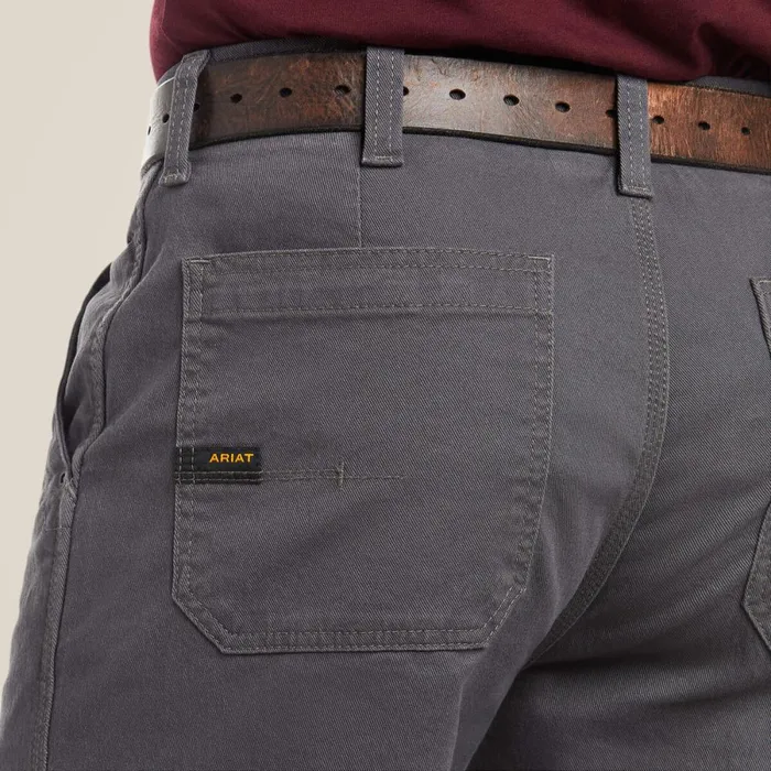 Rebar M4 Relaxed DuraStretch Washed Twill Dungaree Boot Cut Pant Rebar Grey Men Ariat Pants and Shorts Rebar M4 Relaxed DuraStretch Washed Twill Dungaree Boot Cut Pant Rebar Grey Men Ariat Pants and Shorts