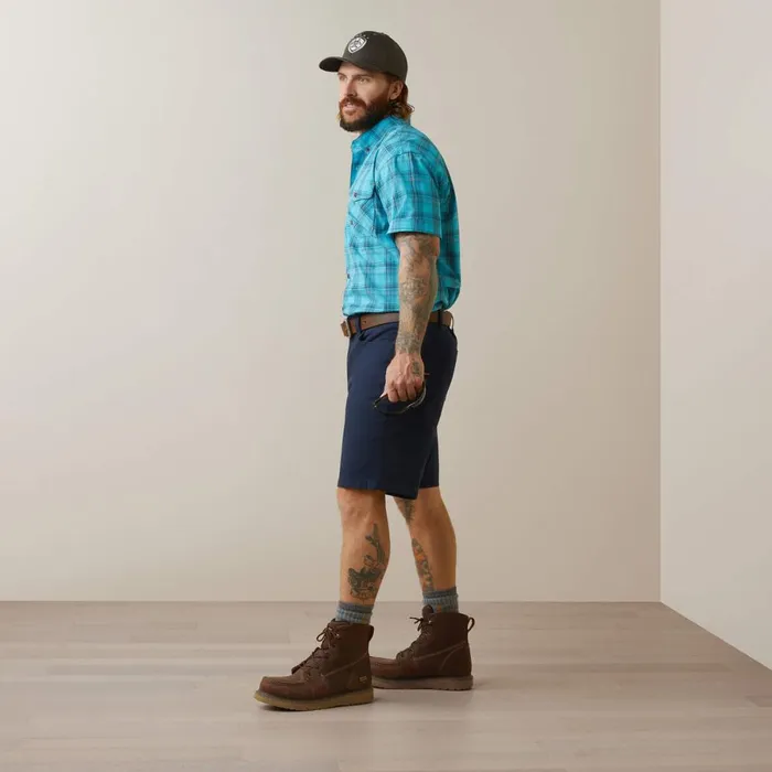 Rebar Made Tough DuraStretch Work Shirt Bachelor Button Plaid Men Ariat Button Down Shirts Rebar Made Tough DuraStretch Work Shirt Bachelor Button Plaid Men Ariat Button Down Shirts