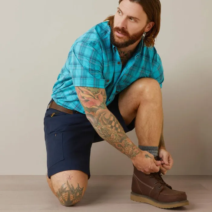 Rebar Made Tough DuraStretch Work Shirt Bachelor Button Plaid Men Ariat Button Down Shirts Rebar Made Tough DuraStretch Work Shirt Bachelor Button Plaid Men Ariat Button Down Shirts