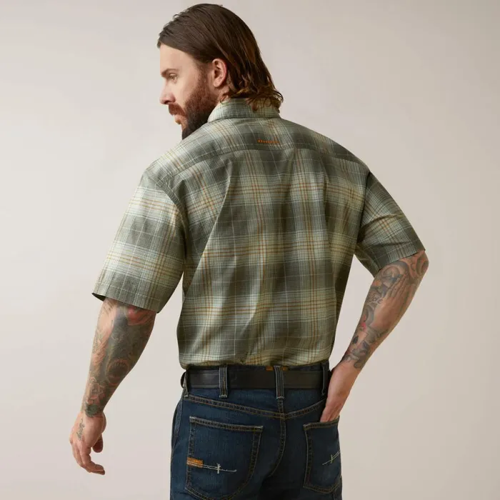 Rebar Made Tough DuraStretch Work Shirt Silt Green Plaid Men Ariat Button Down Shirts Rebar Made Tough DuraStretch Work Shirt Silt Green Plaid Men Ariat Button Down Shirts