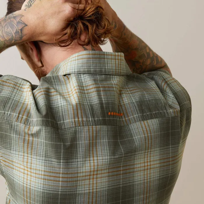Rebar Made Tough DuraStretch Work Shirt Silt Green Plaid Men Ariat Button Down Shirts Rebar Made Tough DuraStretch Work Shirt Silt Green Plaid Men Ariat Button Down Shirts