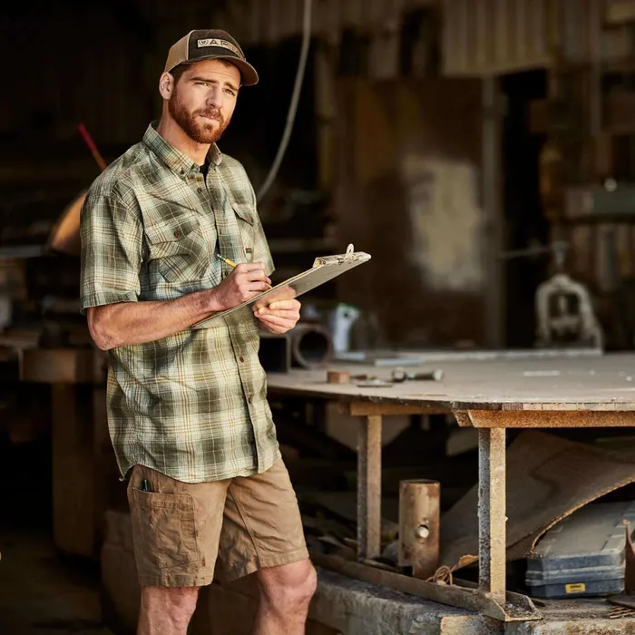 Rebar Made Tough DuraStretch Work Shirt Silt Green Plaid Men Ariat Button Down Shirts Rebar Made Tough DuraStretch Work Shirt Silt Green Plaid Men Ariat Button Down Shirts