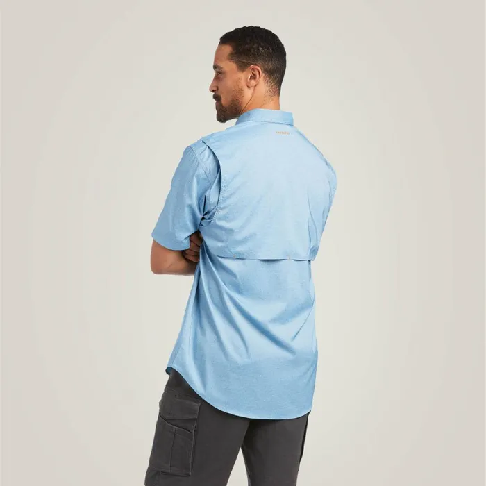 Rebar Made Tough VentTEK DuraStretch Work Shirt Deep Water Heather Men Ariat Button Down Shirts Rebar Made Tough VentTEK DuraStretch Work Shirt Deep Water Heather Men Ariat Button Down Shirts