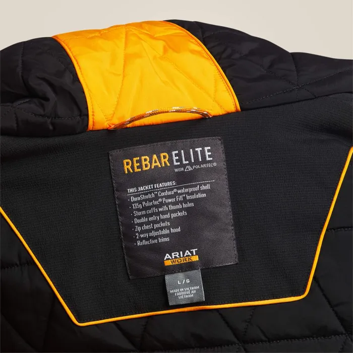 Rebar Polartec Elite Waterproof Insulated Jacket Black Men Ariat Jackets and Vests Rebar Polartec Elite Waterproof Insulated Jacket Black Men Ariat Jackets and Vests