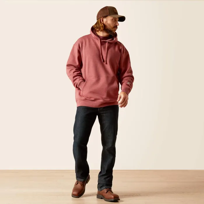 Rebar Roughneck Pullover Hoodie Roan Rouge Heather Men Ariat Sweatshirts and Hoodies Rebar Roughneck Pullover Hoodie Roan Rouge Heather Men Ariat Sweatshirts and Hoodies
