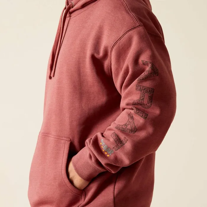 Rebar Roughneck Pullover Hoodie Roan Rouge Heather Men Ariat Sweatshirts and Hoodies Rebar Roughneck Pullover Hoodie Roan Rouge Heather Men Ariat Sweatshirts and Hoodies
