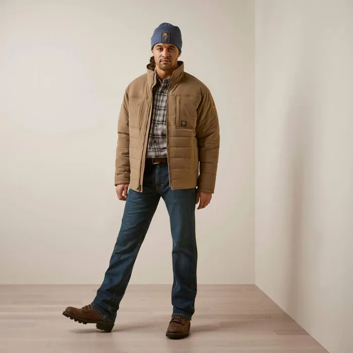 Rebar Valiant Stretch Canvas Water Resistant Insulated Jacket Rebar Khaki Heather Men Ariat Jackets and Vests Rebar Valiant Stretch Canvas Water Resistant Insulated Jacket Rebar Khaki Heather Men Ariat Jackets and Vests
