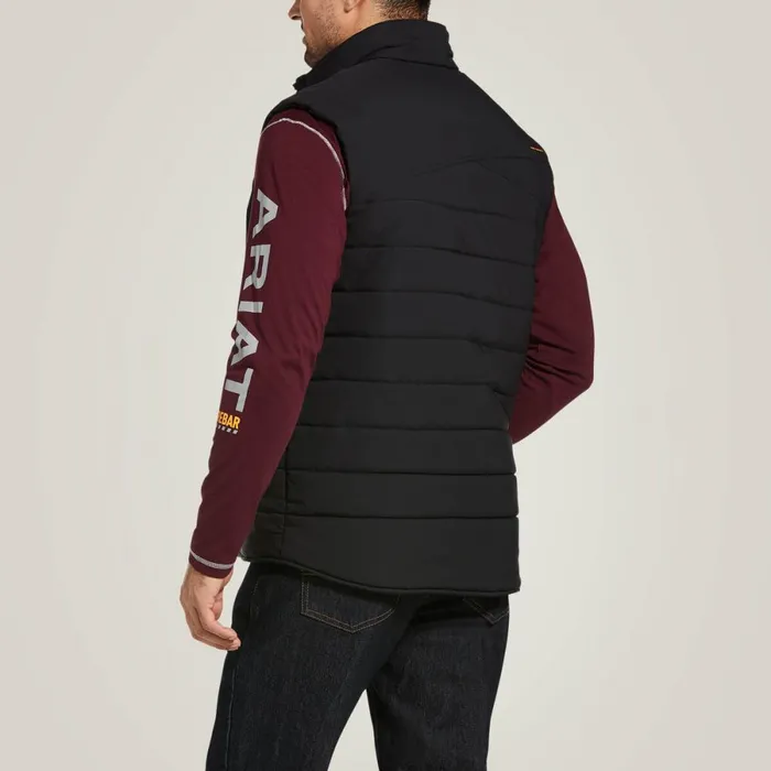Rebar Valiant Stretch Canvas Water Resistant Insulated Vest Black Men Ariat Jackets and Vests Rebar Valiant Stretch Canvas Water Resistant Insulated Vest Black Men Ariat Jackets and Vests