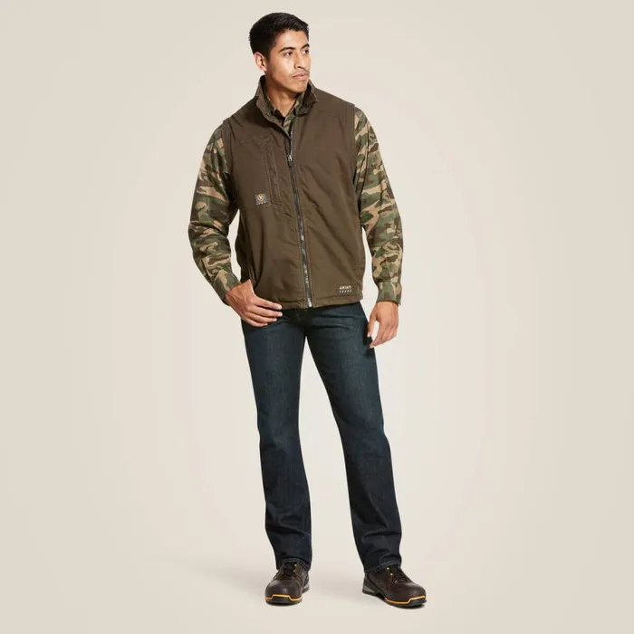Rebar Washed DuraCanvas Insulated Vest Wren Men Ariat Jackets and Vests Rebar Washed DuraCanvas Insulated Vest Wren Men Ariat Jackets and Vests
