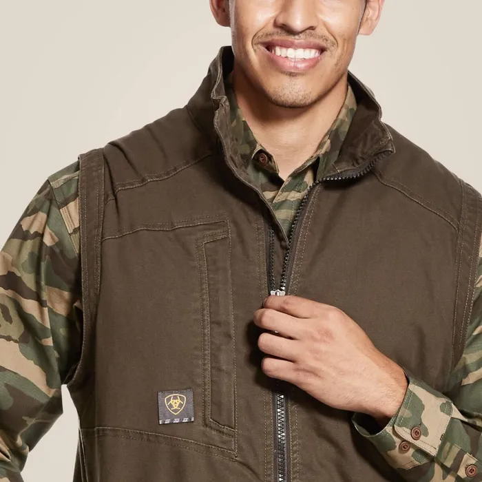 Rebar Washed DuraCanvas Insulated Vest Wren Men Ariat Jackets and Vests Rebar Washed DuraCanvas Insulated Vest Wren Men Ariat Jackets and Vests