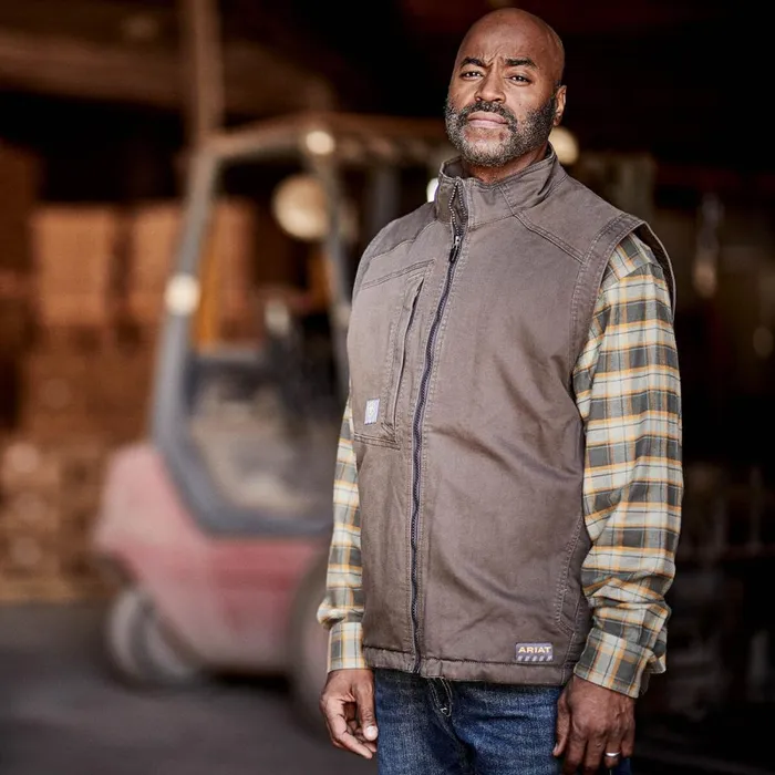 Rebar Washed DuraCanvas Insulated Vest Wren Men Ariat Jackets and Vests Rebar Washed DuraCanvas Insulated Vest Wren Men Ariat Jackets and Vests