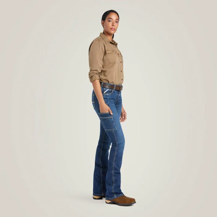 Rebar Work Flex Perfect Rise Riveter Boot Cut Jean Pilar Women Ariat Denim Rebar Work Flex Perfect Rise Riveter Boot Cut Jean Pilar Women Ariat Denim