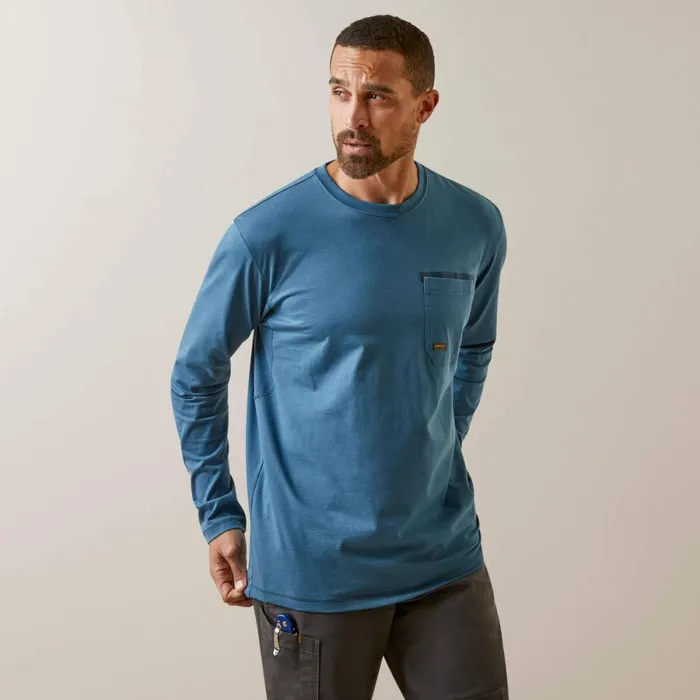 Rebar Workman Blueprint Indian Teal Men Ariat TShirts and Polos