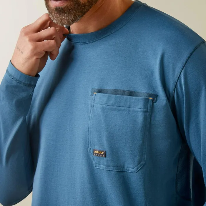Rebar Workman Blueprint Indian Teal Men Ariat TShirts and Polos