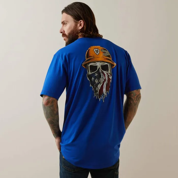 Rebar Workman Born For This TShirt Royal Blue Heather Men Ariat TShirts and Polos