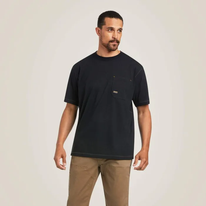 Rebar Workman Reflective Flag TShirt Black Men Ariat TShirts and Polos Rebar Workman Reflective Flag TShirt Black Men Ariat TShirts and Polos
