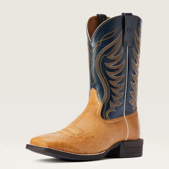 Reckoning Western Boot Antique Saddle Sq Ostrich Men Ariat Western Boots