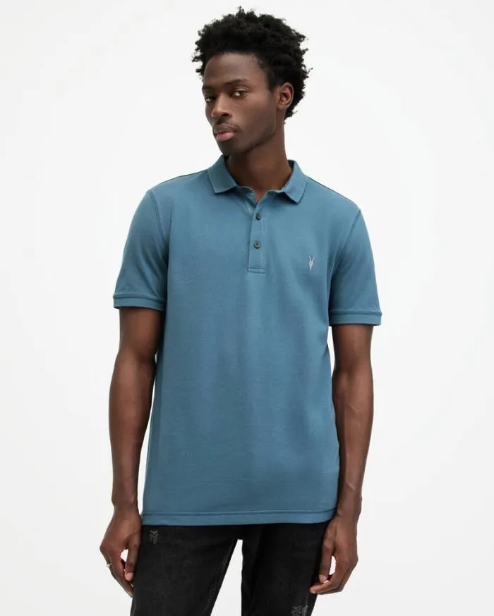 Reform Short Sleeve Polo Shirts 2 Pack Cool Greysur Blue Men AllSaints TShirts Reform Short Sleeve Polo Shirts 2 Pack Cool Greysur Blue Men AllSaints TShirts