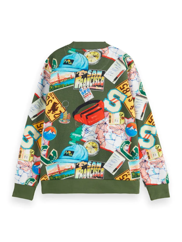 REGULARFIT ALLOVER PRINTED SWEATSHIRT Souvenir Print Colourful Kids Scotch and Soda Sweatshirts and Hoodies REGULARFIT ALLOVER PRINTED SWEATSHIRT Souvenir Print Colourful Kids Scotch and Soda Sweatshirts and Hoodies