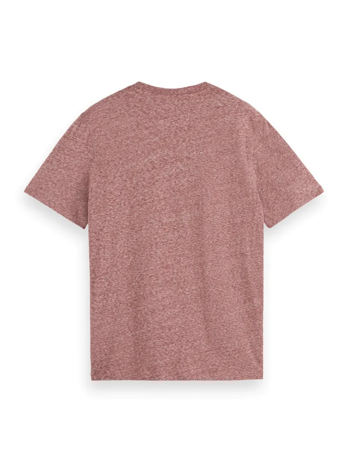 Regular Fit Melange Tshirt Wine Men Scotch and Soda TShirts and Polo Shirts