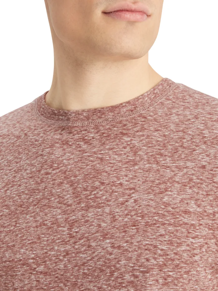Regular Fit Melange Tshirt Wine Men Scotch and Soda TShirts and Polo Shirts