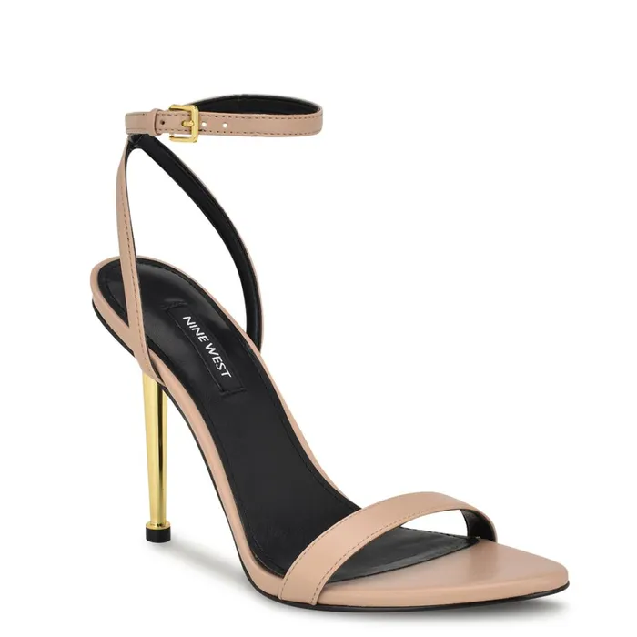 Reina Ankle Strap Sandals Light Natural Women Nine West Heeled Reina Ankle Strap Sandals Light Natural Women Nine West Heeled
