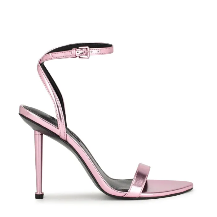 Reina Ankle Strap Sandals Pink Women Nine West Dress