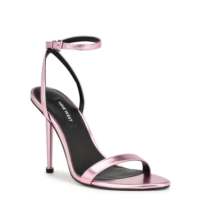 Reina Ankle Strap Sandals Pink Women Nine West Dress Reina Ankle Strap Sandals Pink Women Nine West Dress