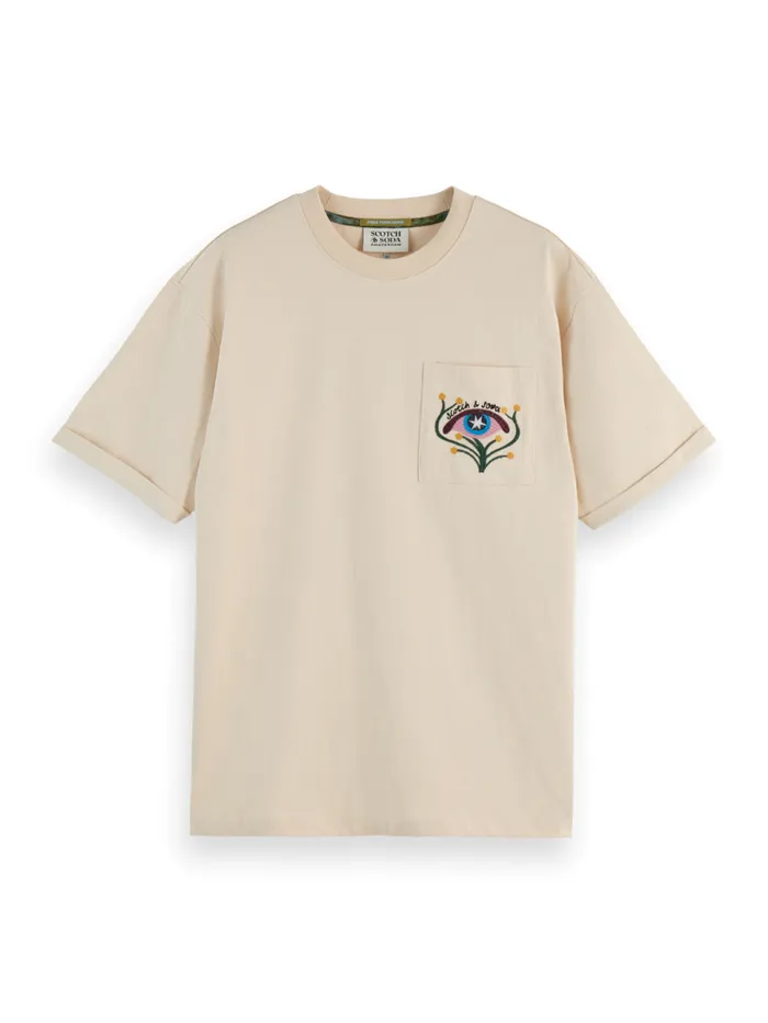 RELAXED FIT POCKET TSHIRT Parchment Men Scotch and Soda TShirts and Polo Shirts RELAXED FIT POCKET TSHIRT Parchment Men Scotch and Soda TShirts and Polo Shirts