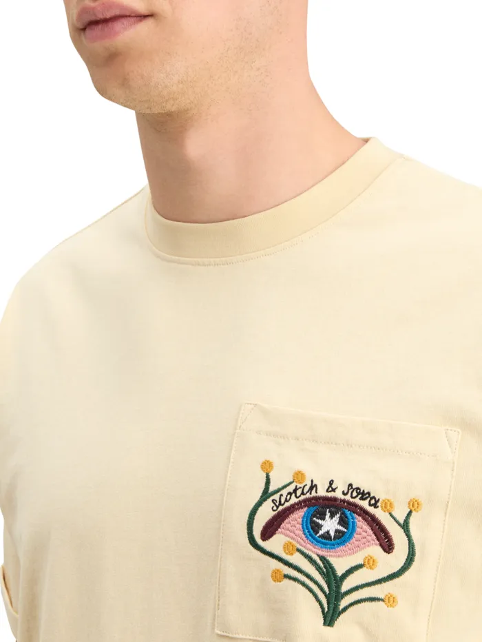 RELAXED FIT POCKET TSHIRT Parchment Men Scotch and Soda TShirts and Polo Shirts RELAXED FIT POCKET TSHIRT Parchment Men Scotch and Soda TShirts and Polo Shirts