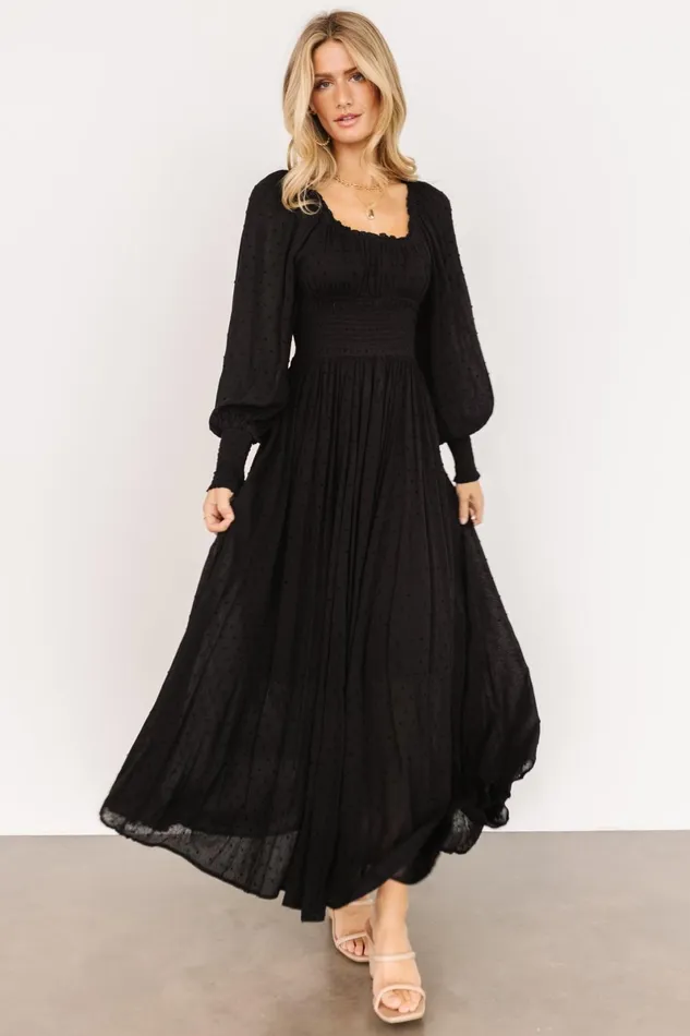 Renata Dot Maxi Dress Black Women Baltic Born Maxi Dresses