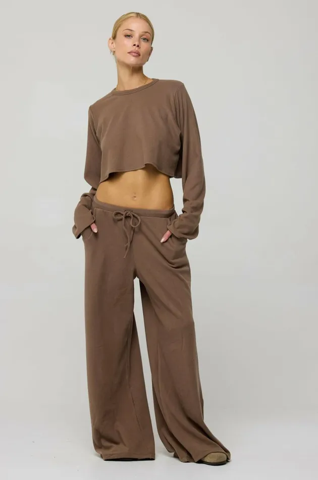 RESA Basics Boyfriend Crop Rib In Chai 8211 Women