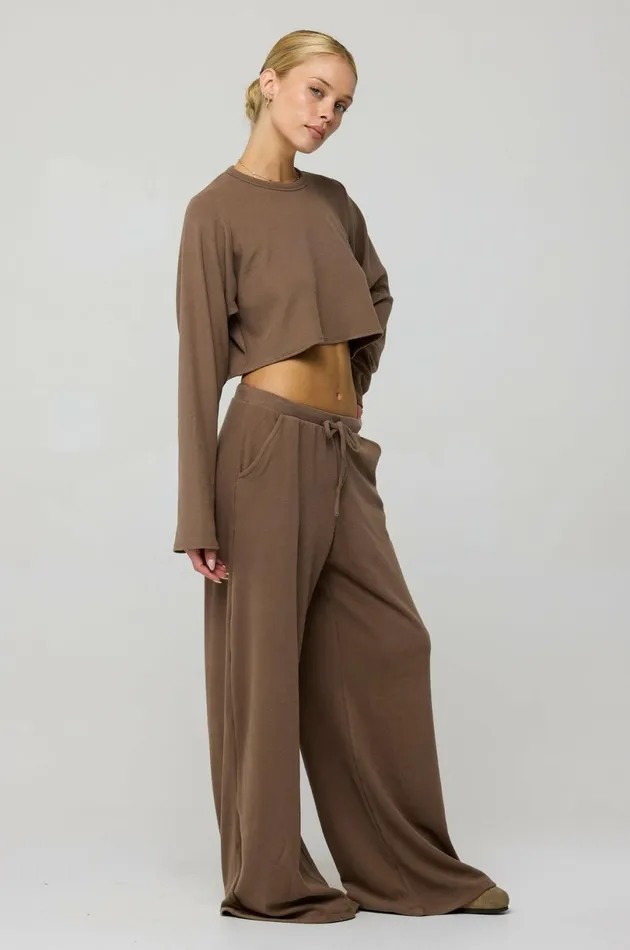 RESA Basics Boyfriend Crop Rib In Chai 8211 Women