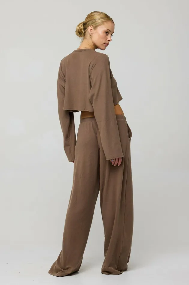 RESA Basics Boyfriend Crop Rib In Chai 8211 Women